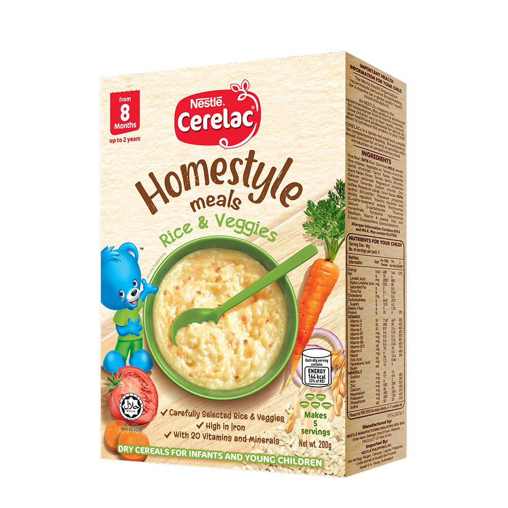 Cerelac Homestyle Meals Rice and Veggies Porridge
