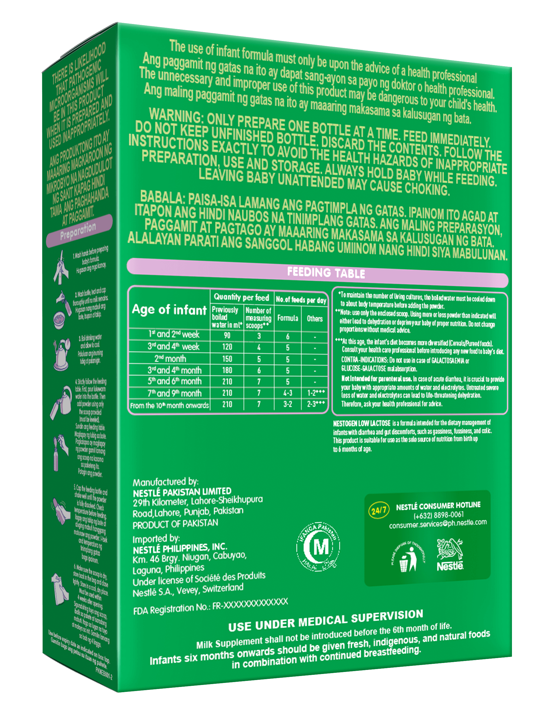Nestogen Low Lactose 0-12 Months​ Back Shot