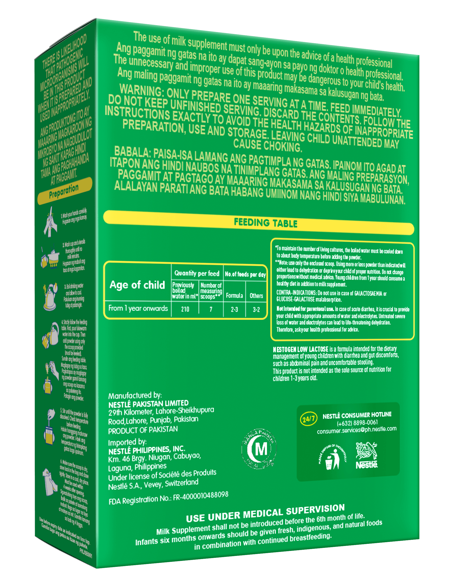 Nestogen® Low Lactose Milk for 1-3 Years Back Shot