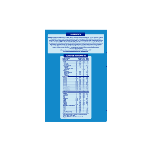Bonakid Preschool Three Plus 1.6kg Nutritional Contents
