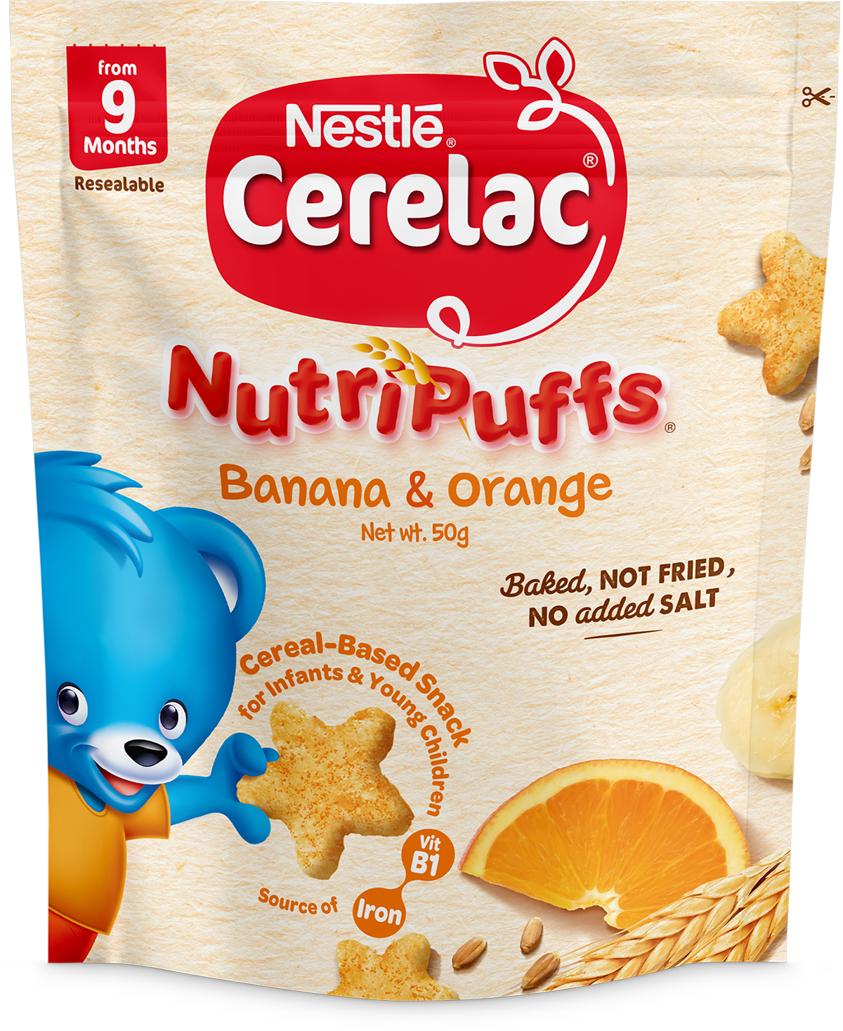 Cerelac Nutripuffs Banana and Orange for 9 months