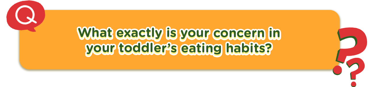 What exactly is your concern in your toddler’s eating habits?