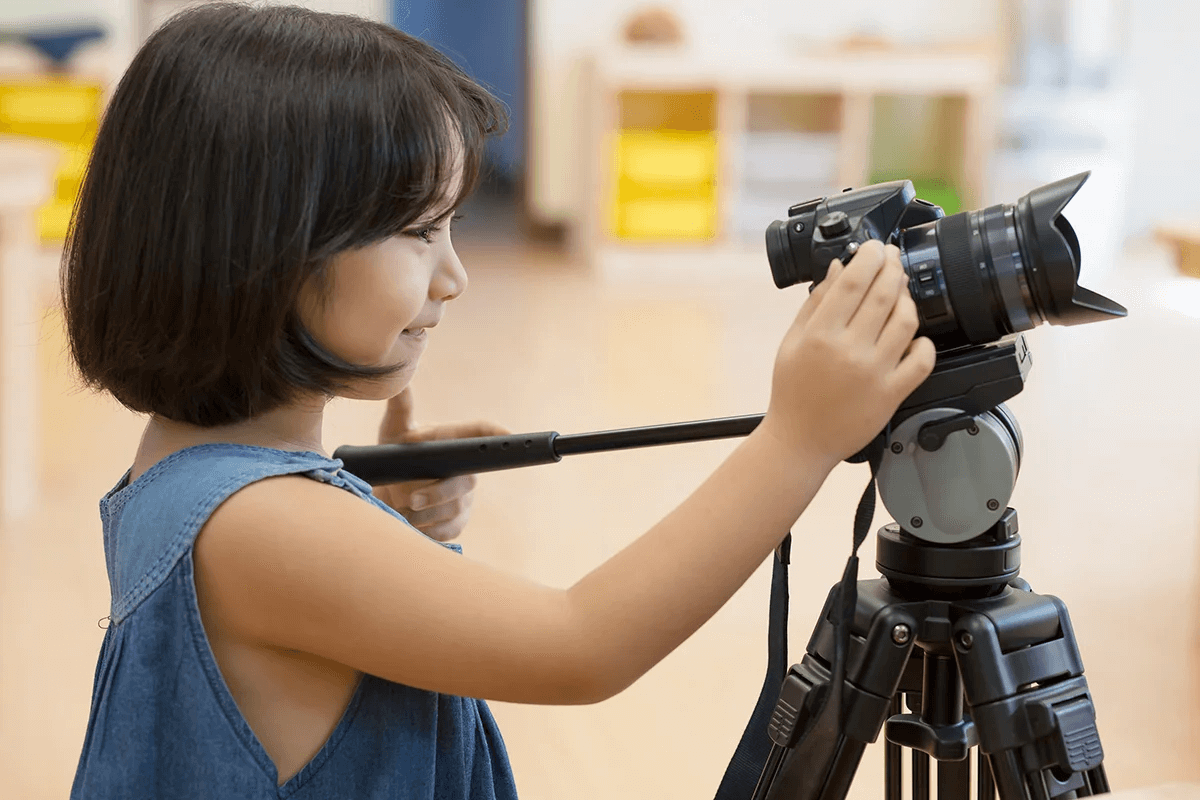 Allow your child to go behind the camera