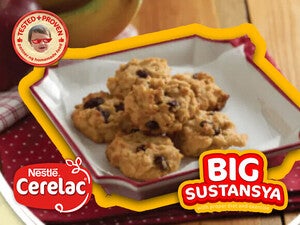 Apple Banana Cookies with Raisins