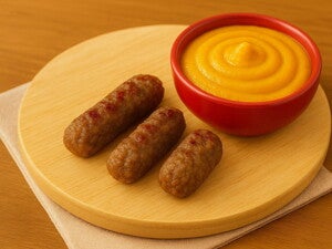 Magic Finger Beef Rolls with Mashed Kalabasa Dip