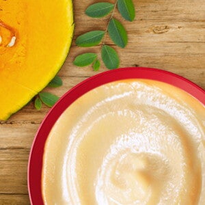 CERELAC WITH MASHED KALABASA AND MALUNGGAY