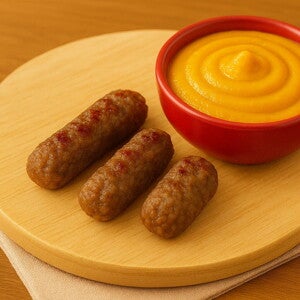 Magic Finger Beef Rolls with Mashed Kalabasa Dip