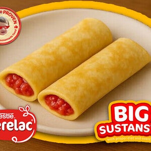 Wrap and Roll with Fruit Puree (Strawberry and Banana)