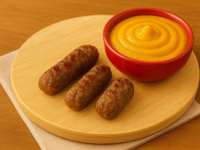 Magic Finger Beef Rolls with Mashed Kalabasa Dip