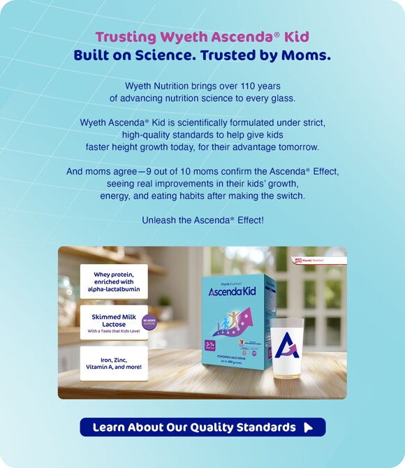 Trusting Wyeth Ascenda® Kid Built on Science. Trusted by Moms.