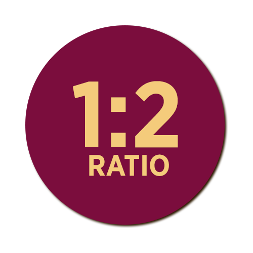 1:2 Ratio 1:2 Ratio